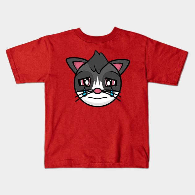 Sad Cat Amanda Kids T-Shirt by MOULE